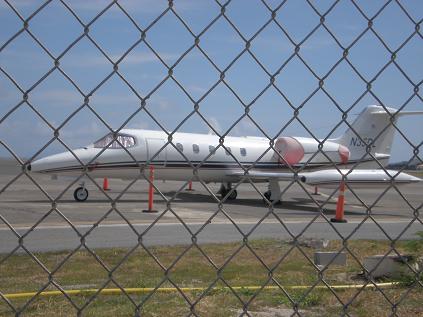 Lear jet available for private air charters from St. Maarten